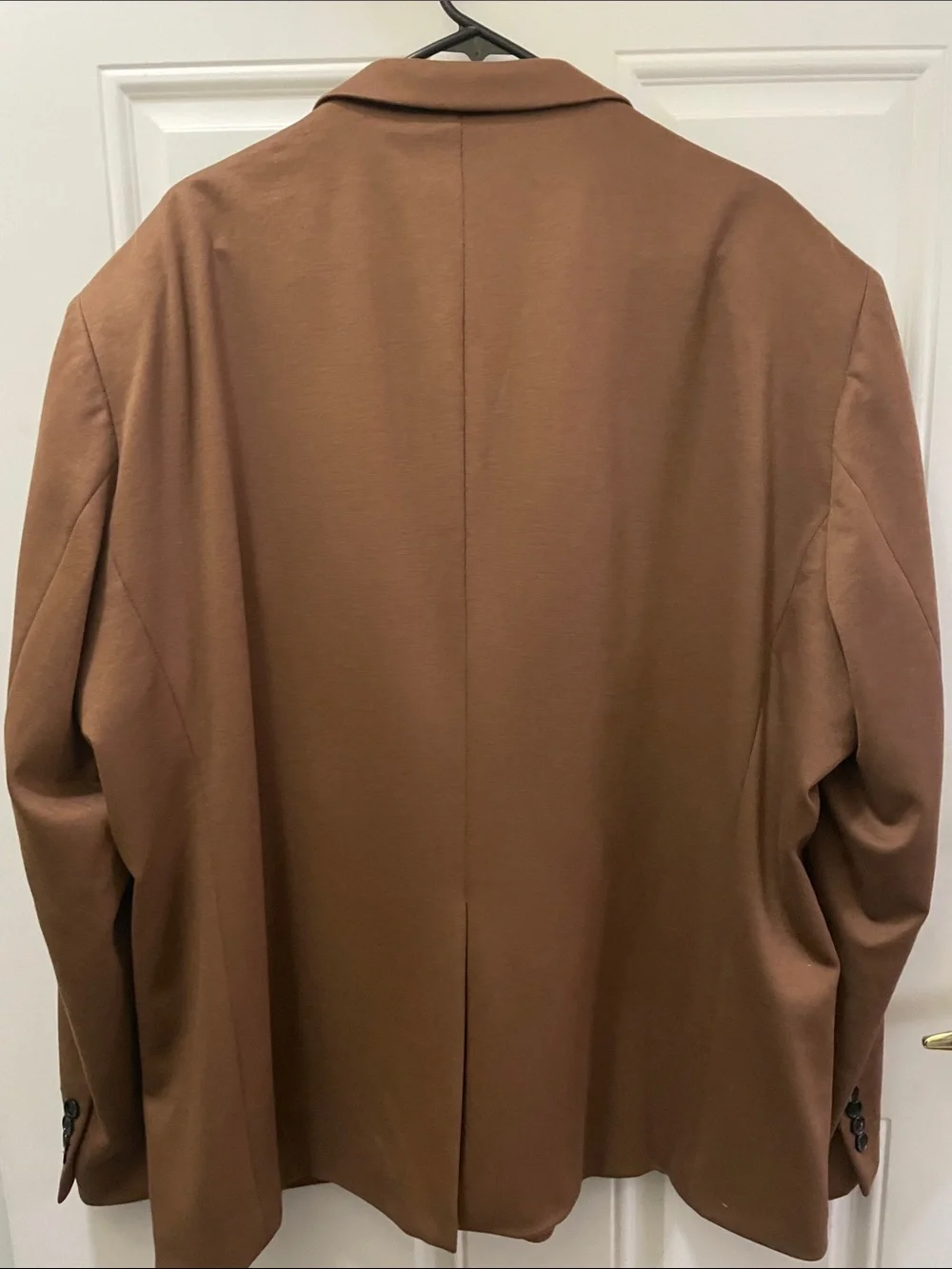 Men's Brown Single-Button Notch Lapel Blazer